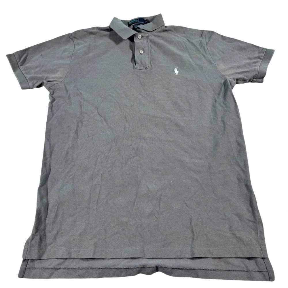 Polo Ralph Lauren‎ Mens Gray Short Sleeve Classic Fit Polo Shirt Size M